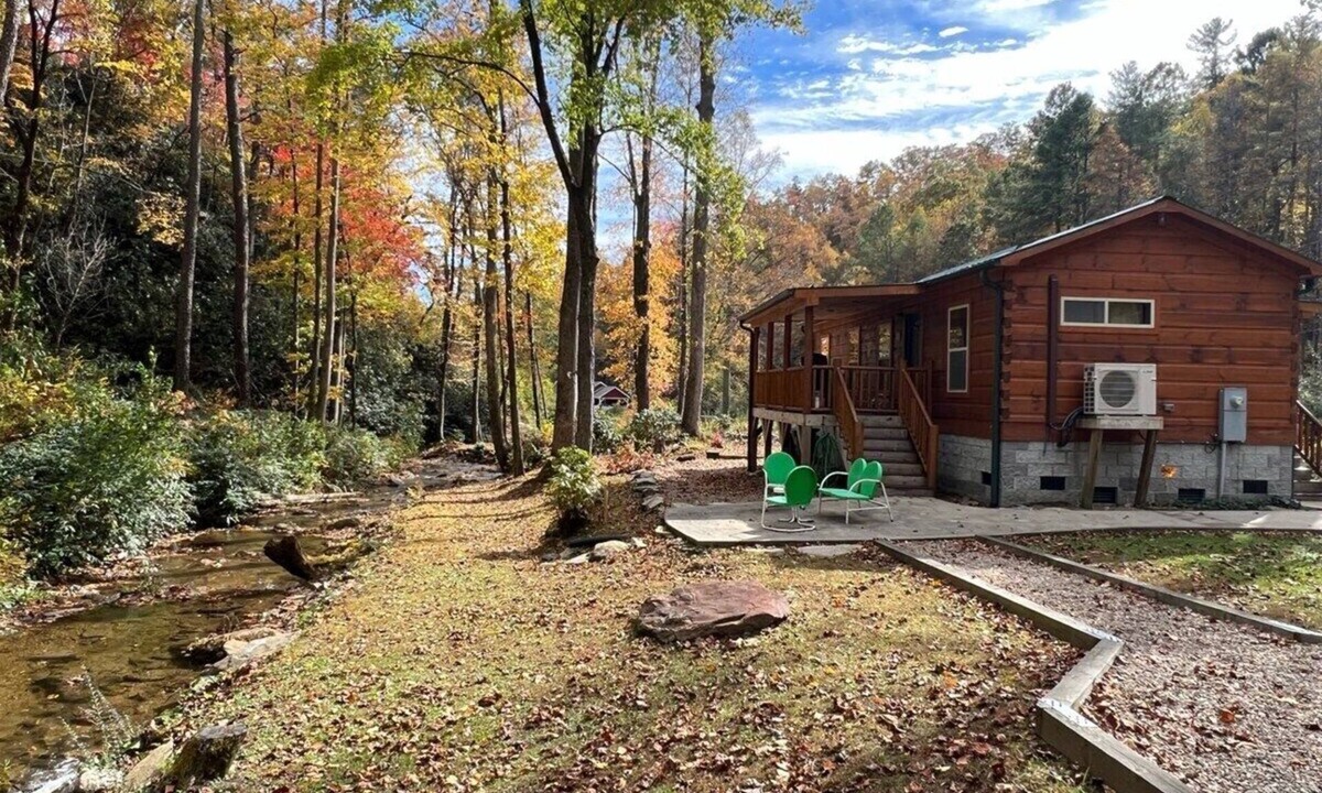 Pisgah Forest Cabin | Creekside Log Cabin in Pisgah Forest