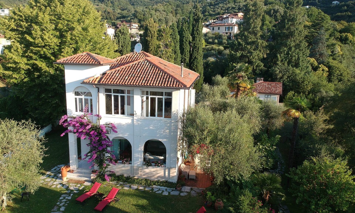 Gardone Riviera Villa | Luxurious Villa in Gardone Riviera with Splendid Garden, 180° Lake View, Office