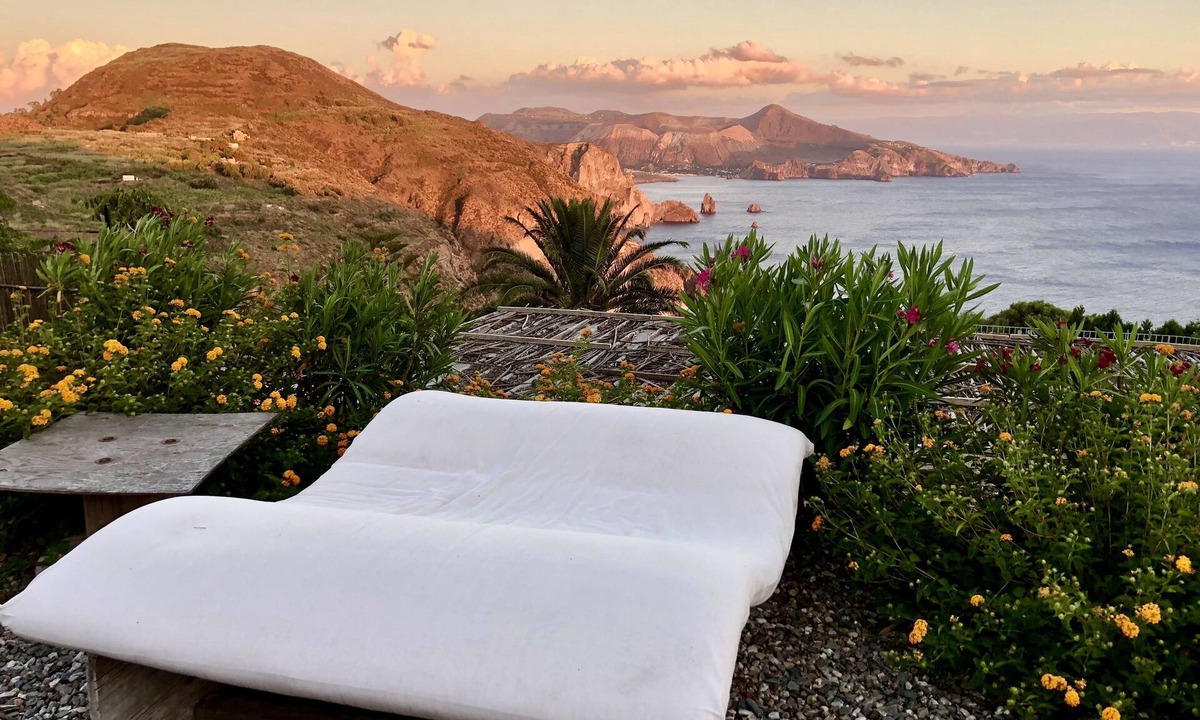 Lipari Apartment | Sol Levante - fully equipped studio with sea, volcano & Etna views