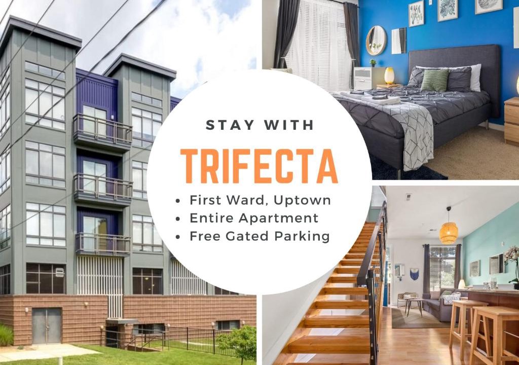 First Ward Apartment | Trifecta Ace Location Pool & Gym Superhost
