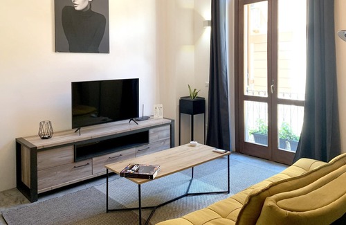 Marina District Apartment | Homerez - Studio 3 km away from the beach for 4 ppl. with balcony at Cagliari