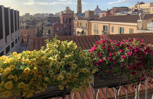 Marina District Apartment | Homerez - Studio 3 km away from the beach for 4 ppl. with sea view at Cagliari