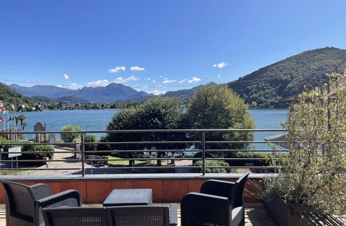 Lavena Ponte Tresa Apartment | Amazing Lakeview Terrace apartment with a panoramic view of Lake Lugano