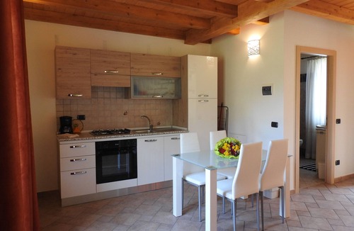 Malcesine Apartment | Apartment balcony view, heated swimming pool, air conditioning,parking area