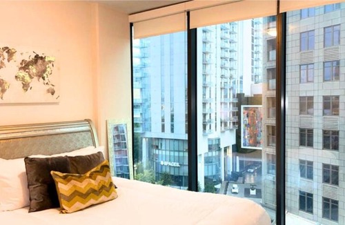 North Buckhead Apartment | Blue Luxe-Highrise, Balcony, Year-round Pool, City View!