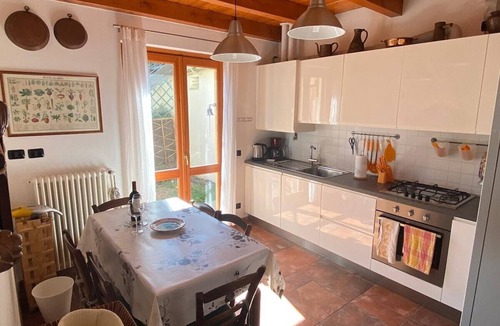 Nebbiuno House | Chalet Dania with garden, pool and lake view