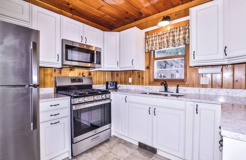 St Germain House | Elbert’s Resort lakeside cabin with dock and Timber’s bar and grill on site!