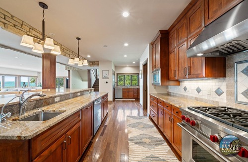 Lake Geneva House | Geneva Lakefront Luxury Home with Private Pier Tennis Court