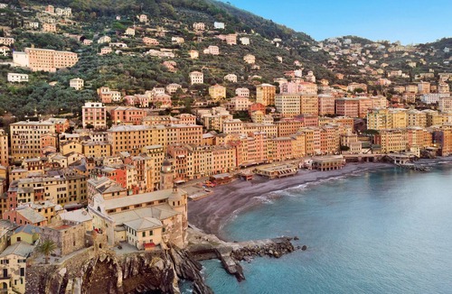 Pieve Ligure House | Holiday house 'Casa Paradise' with sea view and garden