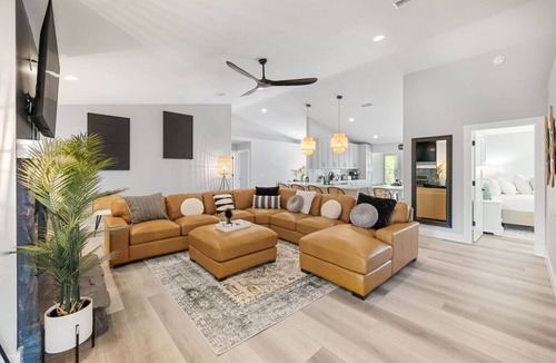 Vilano Beach House | Huge Backyard, EPIC Game Room, Heated Pool, Beach, Hot Tub, Fire Pit, Sleeps 24