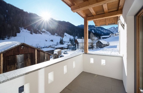 San Martino in Badia Apartment | Idyllic Apartment "Dolomiten" with Balcony, Garden and Wi-Fi
