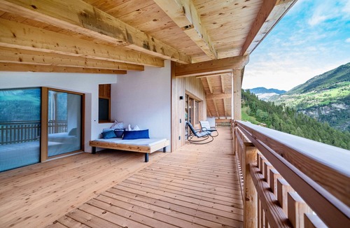 San Martino in Passiria Apartment | LAGAR holiday flat 'Struzer Michele' with private loggia and mountain view