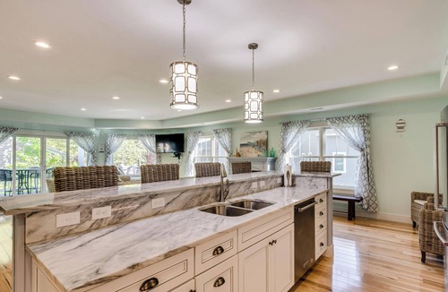 South Haven House | Luxury Beach House-6 Bedrooms, Game Room, Yard, Fire Pit-Walk to Beach & Town