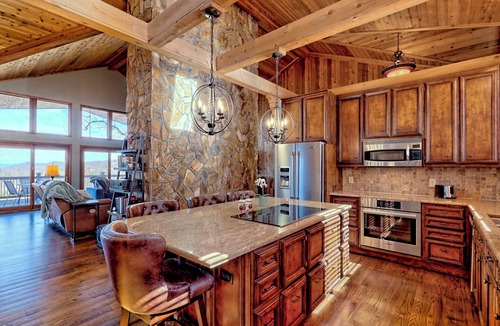 Sky Valley House | Mountain View Retreat with Game Room in Sky Valley!