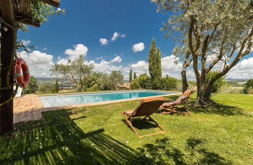 Guardea Villa | My Rental Homes - Villa Molinazzo 14: pool and lovely view of the surrounding hills