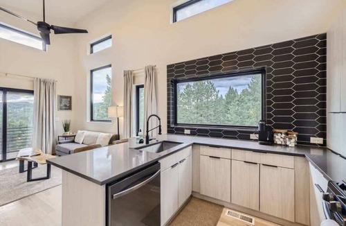 Evergreen Meadows House | Pinebox at Evergreen-35Acres-Trails-Hot Tub-Creek