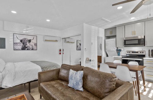 Lancaster Apartment | Quartz Hill Studio: Kitchen, TV, Washer/Dryer