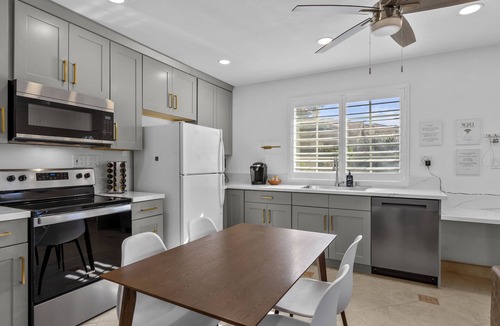 Lancaster Apartment | Quartz Hill Studio: Kitchen, TV, Washer/Dryer