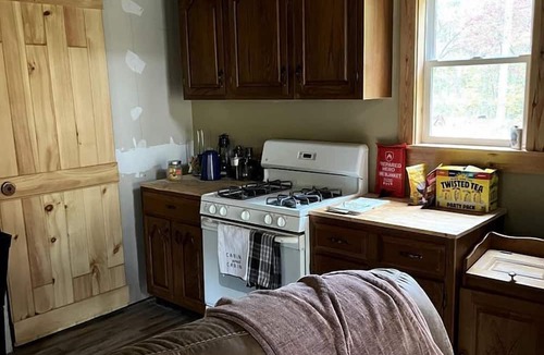 Scottown Cabin | Secluded Off-Grid Cabin with Waterfall & Hiking Trails Near Rome Township, OH