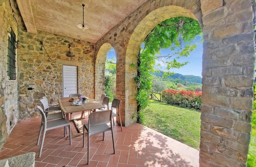 San Romano in Garfagnana Villa | Stone cottage with wonderful loggia, private pool, walk to facilities.