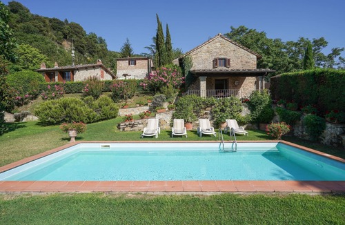 Dicomano Villa | Stunning private villa for 4 guests with A/C, private pool, WIFI, TV, patio and panoramic view