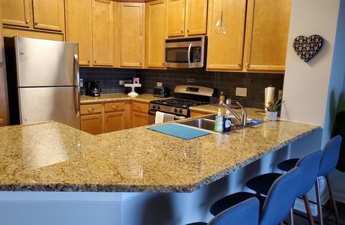 Downers Grove Condo | Upscale Condo Close to, Free Parking, Fireplace, Non Smoking Community