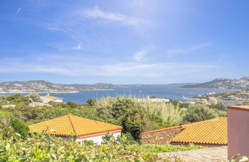Punta Sardegna Villa | Villa Ari with Sea View, Garden and Shared Pool