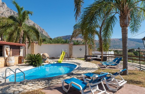 Cinisi Villa | Villa "Ina" with Sea View, Shared Pool & Wi-Fi