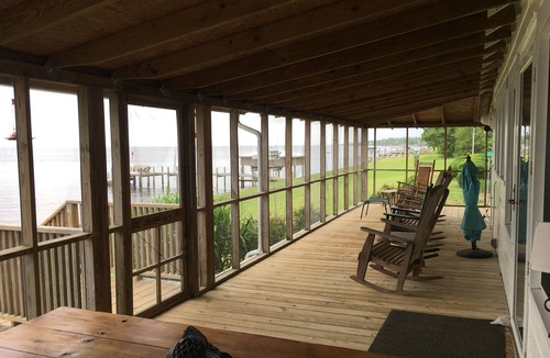 Roper House | Waterfront Home with Pier on Albemarle Beach