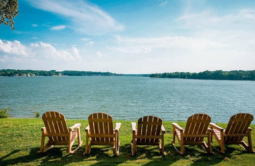 Steele Creek Cabin | Waterview Two Bedroom Cabin #26 at Long Cove Resort by RedAwning