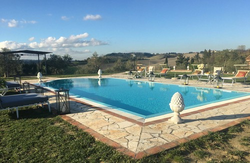 Lajatico Villa | Wonderful private villa for 7 people with A/C, private pool, WIFI, TV, patio and panoramic view