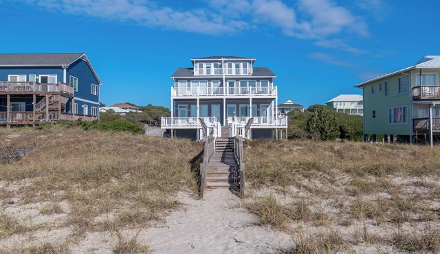 4BR Ocean Front Duplex - off Coast Guard Rd!