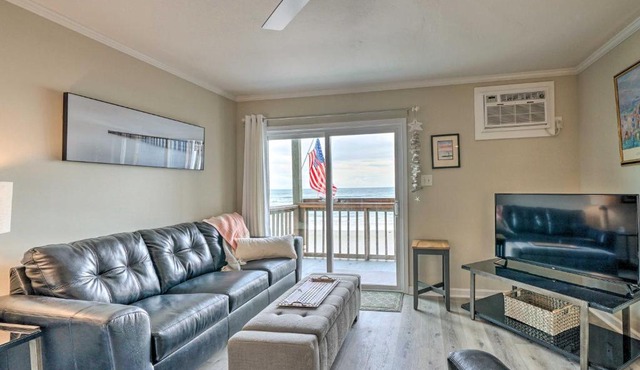 Chic Oceanfront North Topsail Beach Condo w/Deck