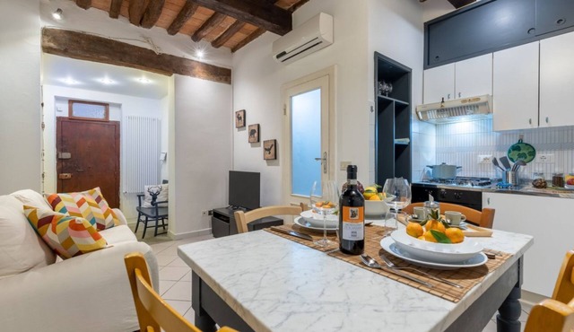 GuestHost - Comfortable apartment of about 50 sqm that can accommodate up to 2 people located on the first floor of an ancient building, without elevator (NOT suitable for the disabled). The property is located in the center of Pisa a short distance from
