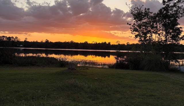 No snow here, so enjoy Florida at a lake off the beaten path. Fresh,clean,comfy.