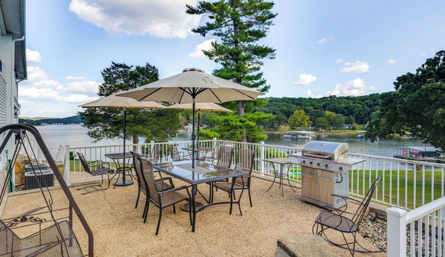 Private Dock & Ozarks Shoreline: 5BR Lake House