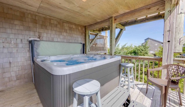 Semi-Oceanfront Home in Avon with Hot Tub, Smart TVs, and Basketball Hoop