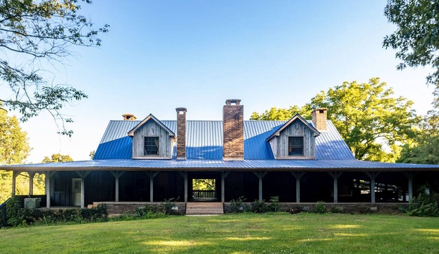 Tranquil retreat on 16 acres sleeps 10 guests.