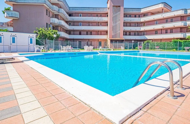 Apartments in vacation complex, about 600 m from the beach.