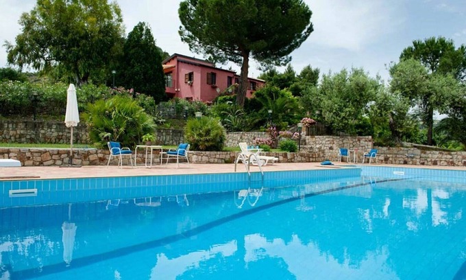 Collesano Villa | Cosy apartment in villa with WIFI, pool, A/C, TV, patio and panoramic view, close to Cefalù