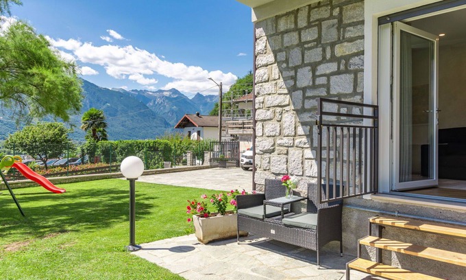 Novate Mezzola Apartment | Nice apartment for 3 people with A/C, WIFI, TV and patio