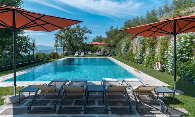 Nozanno Villa | Wonderful private villa for 18 guests with private pool, A/C, hot tub, WIFI, TV and patio